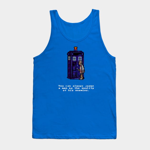 Time and Relative Pixels: Seventh Doctor Tank Top by RiottDesigns